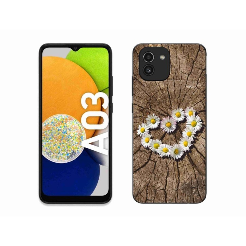 Gél védőhuzat mmCase mobiltelefonhoz Samsung Galaxy A03 - százszorszépek szíve