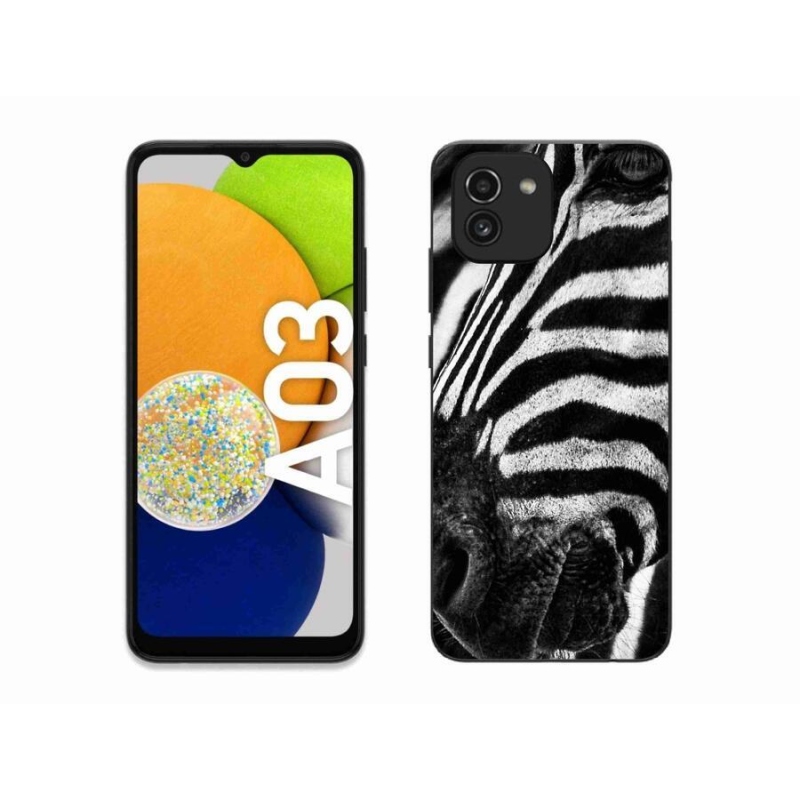 Zselés borítás mmCase Samsung Galaxy A03 készülékhez - zebra