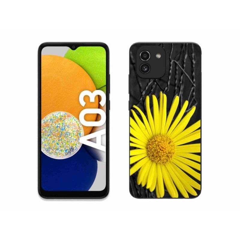 Gél védőhuzat mmCase Samsung Galaxy A03 - sárga virág