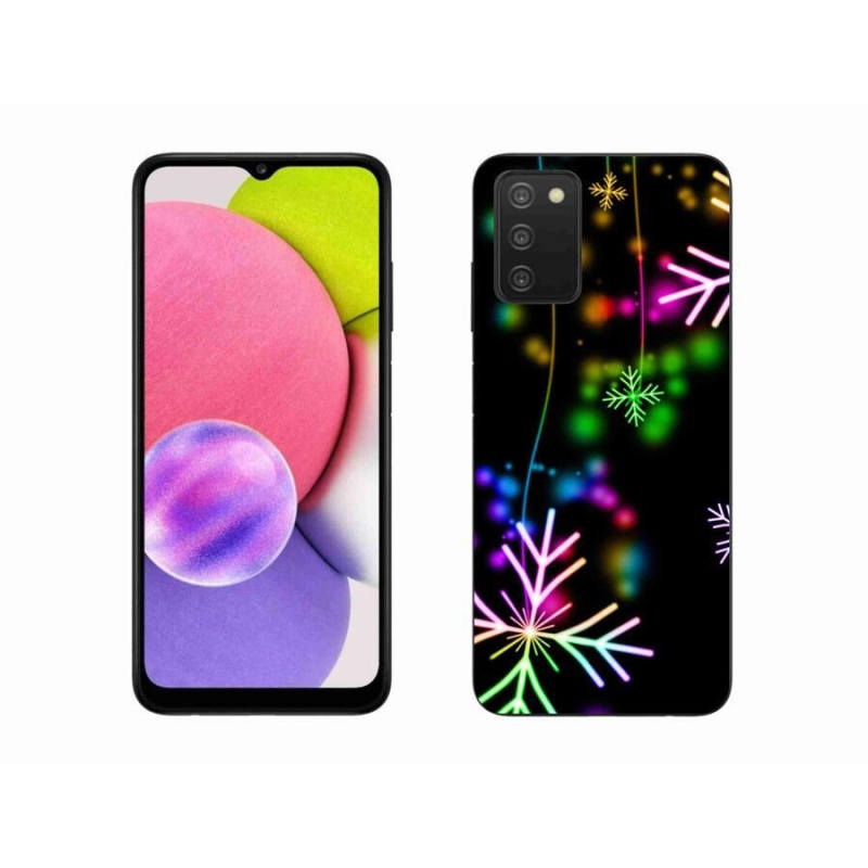 Gél borító mmCase a mobiltelefon Samsung Galaxy A03s (166.6 x 75.9 x 9.1) - színes pelyhek