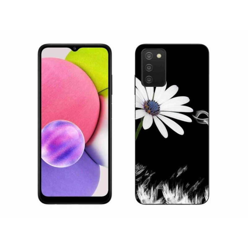 Zselés borítás mmCase Samsung Galaxy A03s (166.6 x 75.9 x 9.1) - fehér virág