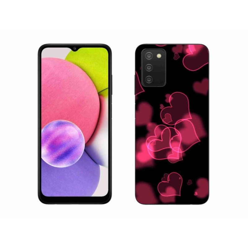 Zselés borítás mmCase Samsung Galaxy A03s (166.6 x 75.9 x 9.1) - piros szívek