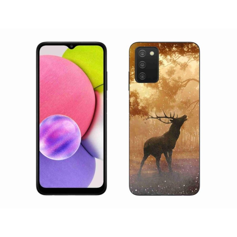 Zselés borítás mmCase Samsung Galaxy A03s (166.6 x 75.9 x 9.1) - szarvas a vadonban