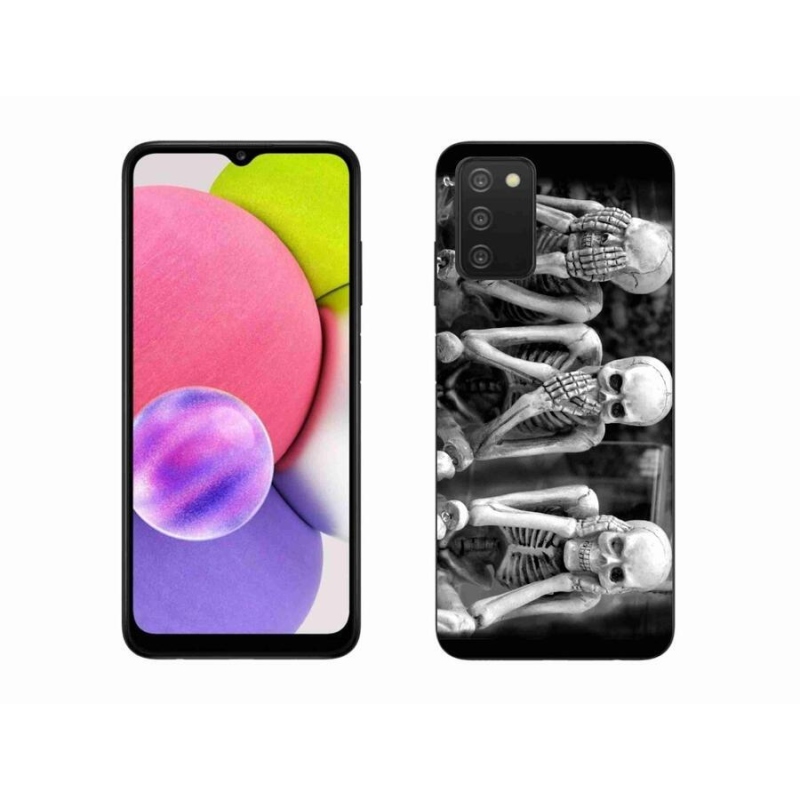 Zselés borítás mmCase Samsung Galaxy A03s (166.6 x 75.9 x 9.1) - csontvázak