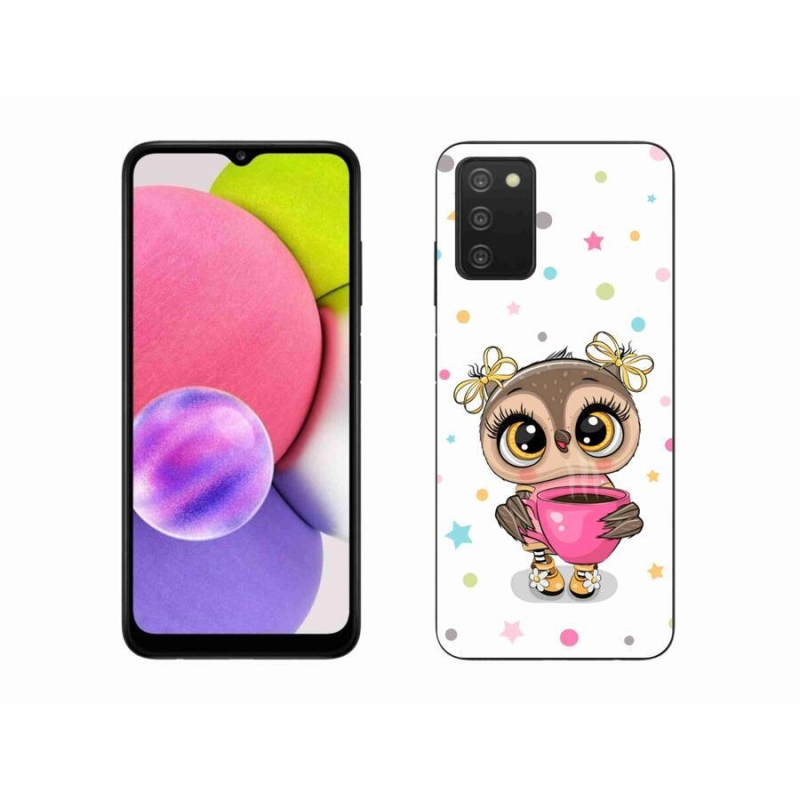 Zselés borítás mmCase Samsung Galaxy A03s (166.6 x 75.9 x 9.1) - rajzfilm bagoly