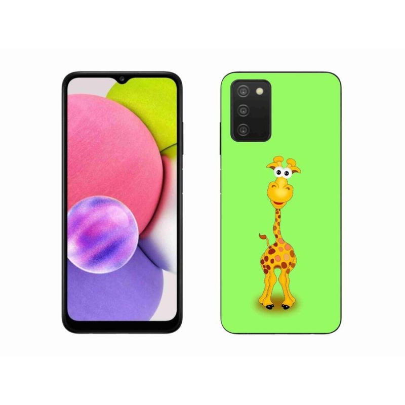 Zselés borítás mmCase Samsung Galaxy A03s (166.6 x 75.9 x 9.1) - rajzfilm zsiráfhoz