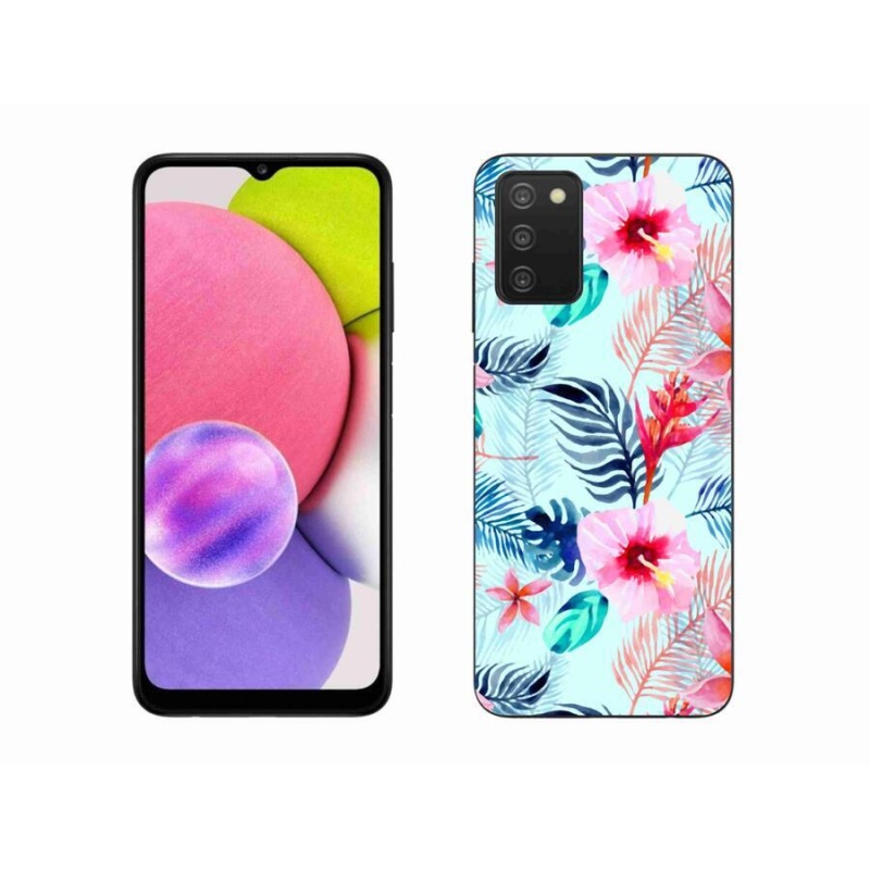 Zselés borítás mmCase Samsung Galaxy A03s (166.6 x 75.9 x 9.1) - virágok