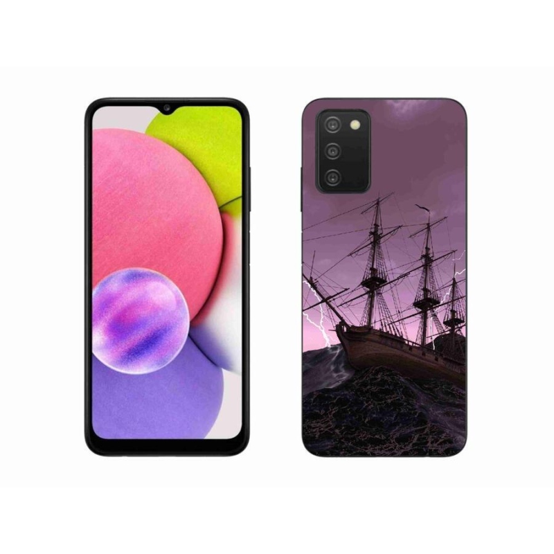 Zselés borítás mmCase Samsung Galaxy A03s (166.6 x 75.9 x 9.1) - hajó a viharban