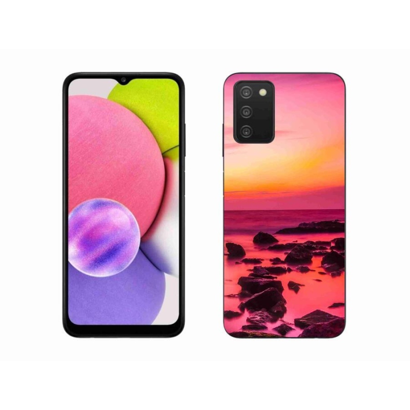Zselés borítás mmCase Samsung Galaxy A03s (166,6 x 75,9 x 9,1) - tenger és világítás