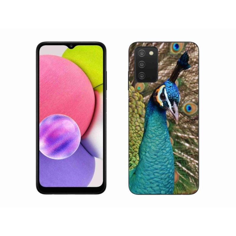 Zselés borítás mmCase Samsung Galaxy A03s (166,6 x 75,9 x 9,1) - páva