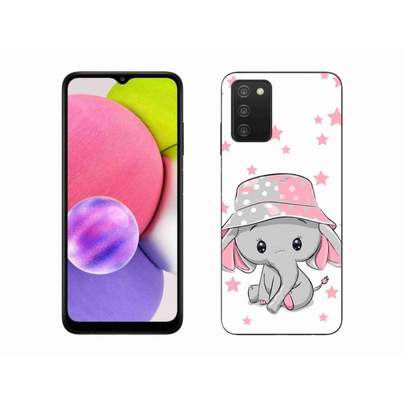 Zselés borítás mmCase Samsung Galaxy A03s (166,6 x 75,9 x 9,1) - rózsaszín elefánt