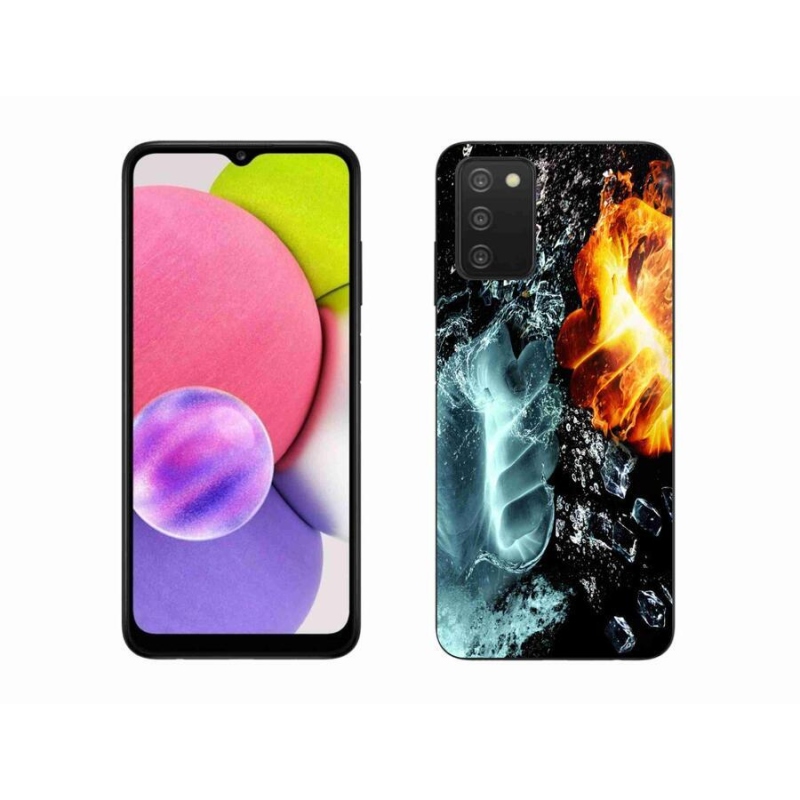 Zselés borítás mmCase Samsung Galaxy A03s (166.6 x 75.9 x 9.1) - víz és tűz
