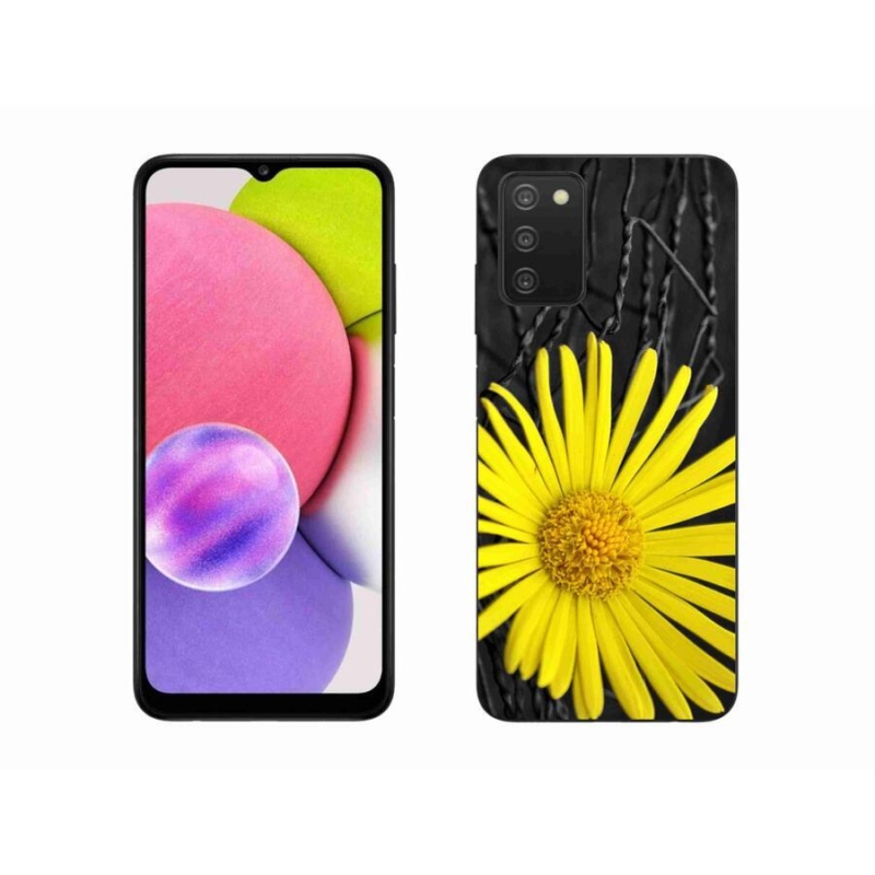 Zselés borítás mmCase Samsung Galaxy A03s (166.6 x 75.9 x 9.1) - sárga virág
