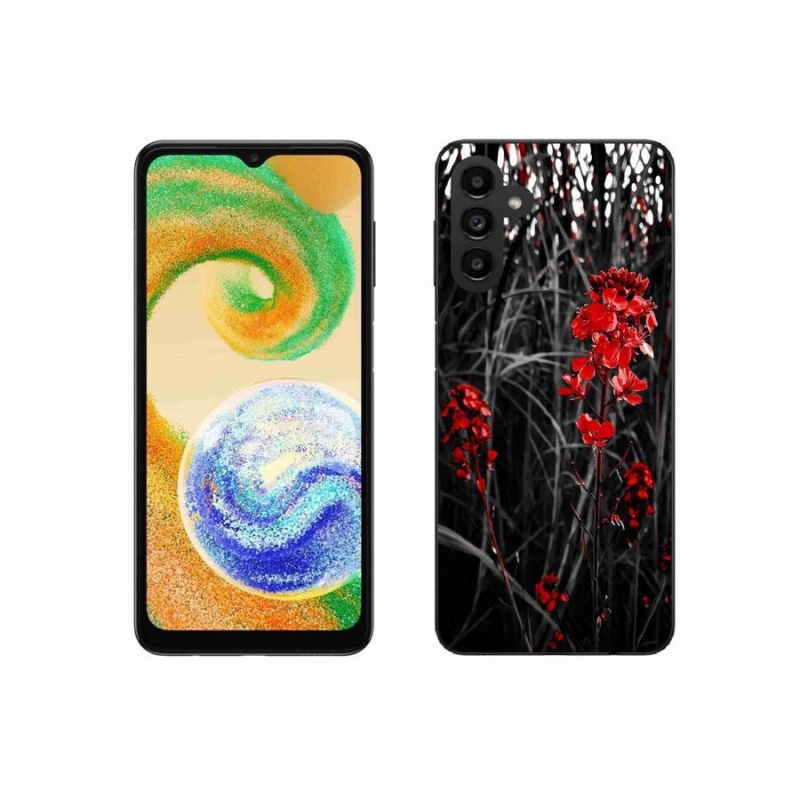 Zselés borítás mmCase Samsung Galaxy A04s (164.7x76.7x9.1mm) - piros növényhez