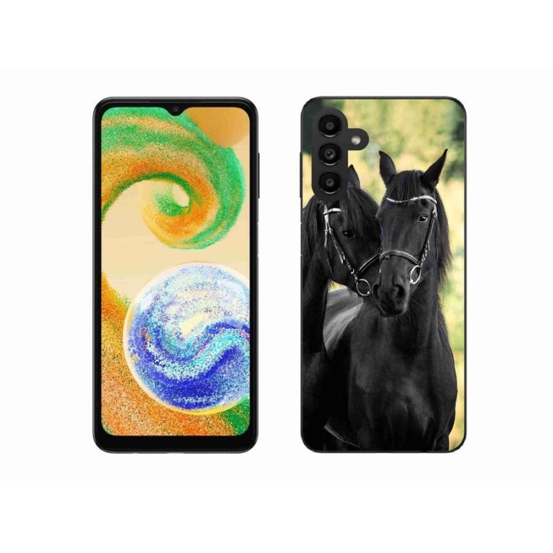 Zselés borítás mmCase Samsung Galaxy A04s (164.7x76.7x9.1mm) - két fekete ló
