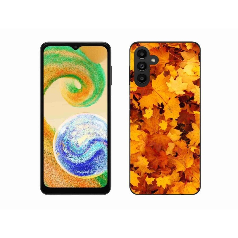 Zselés borítás mmCase mobiltelefonhoz Samsung Galaxy A04s (164.7x76.7x9.1mm) - juharlevelek