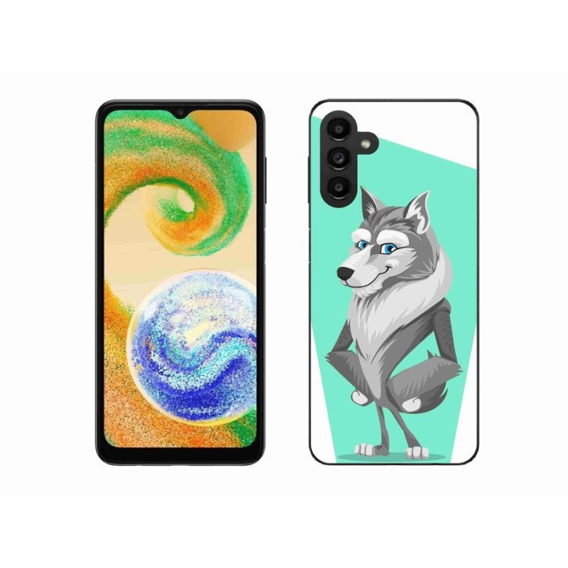 Zselés borítás mmCase mobiltelefonhoz Samsung Galaxy A04s (164.7x76.7x9.1mm) - rajzfilm farkas