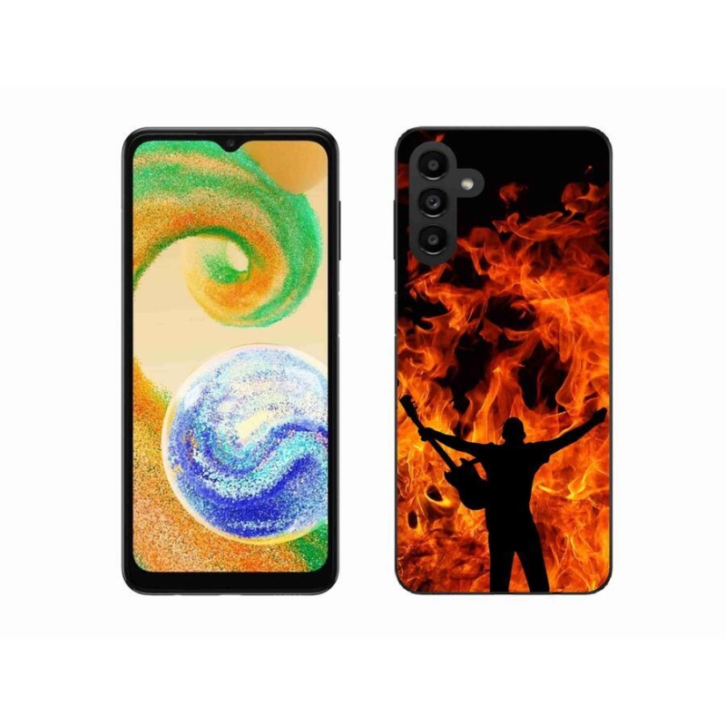 Gél borítás mmCase mobil Samsung Galaxy A04s (164.7x76.7x9.1mm) - zenész és tűz