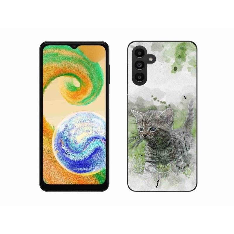 Gél borító mmCase mobiltelefonhoz Samsung Galaxy A04s (164.7x76.7x9.1mm) - aranyos cica 1