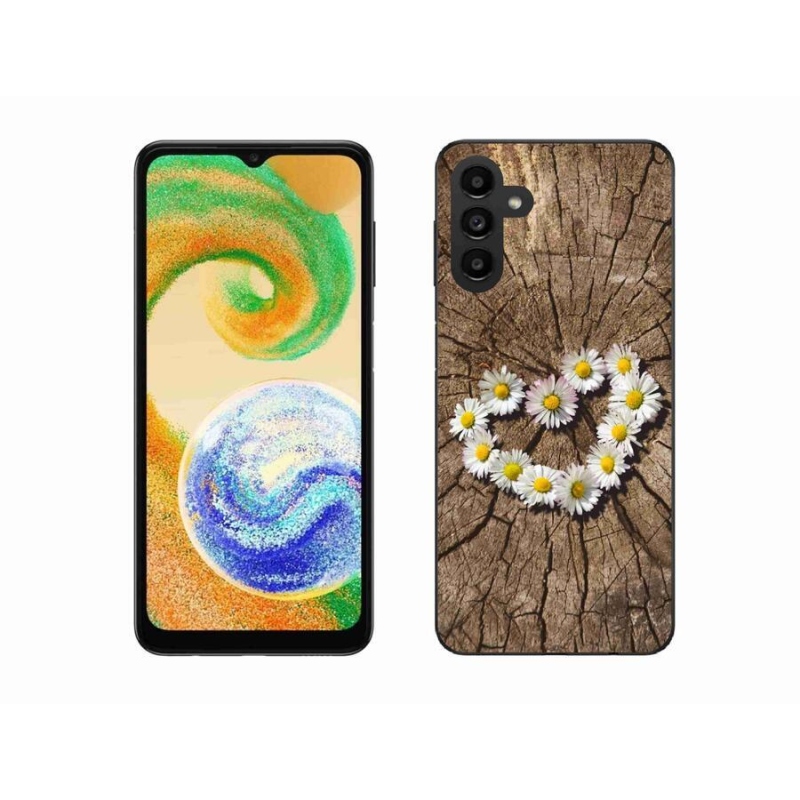 Zselés borító mmCase mobiltelefonhoz Samsung Galaxy A04s (164.7x76.7x9.1mm) - százszorszépek szíve