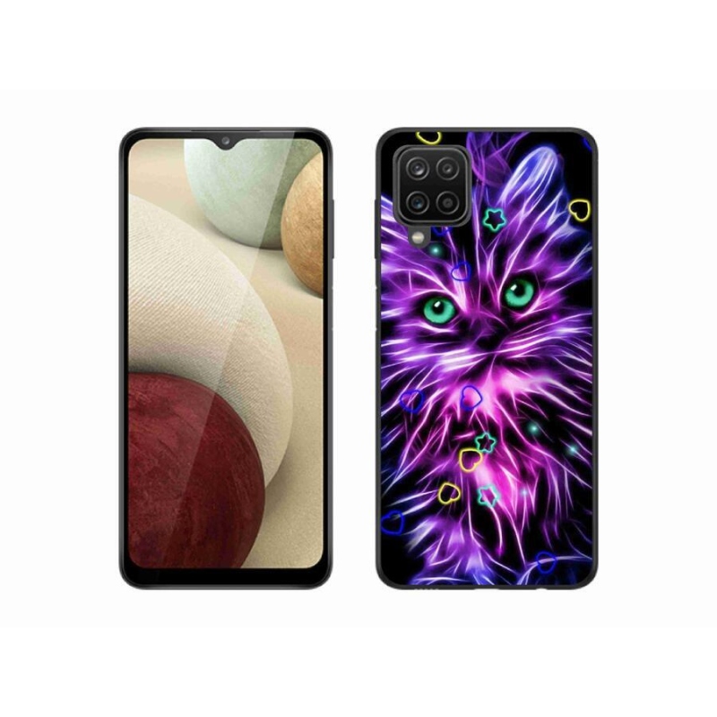 Gél borítás mmCase Samsung Galaxy A12 készülékhez - absztrakt macska