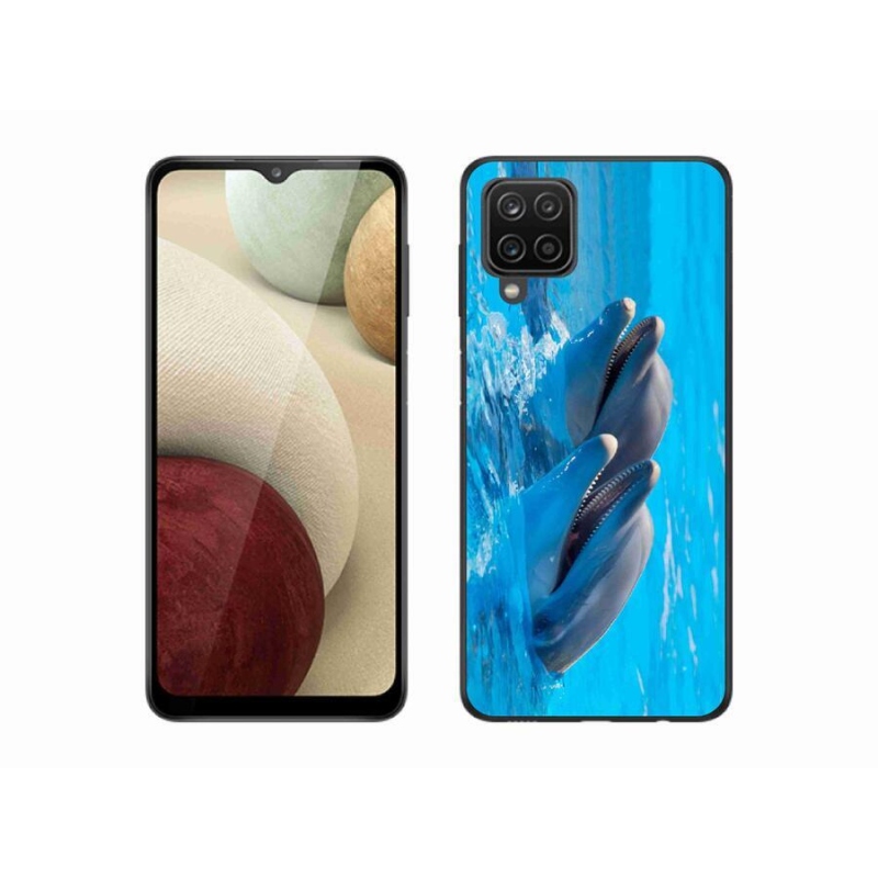 Gél borítás mmCase Samsung Galaxy A12 készülékhez - delfinek