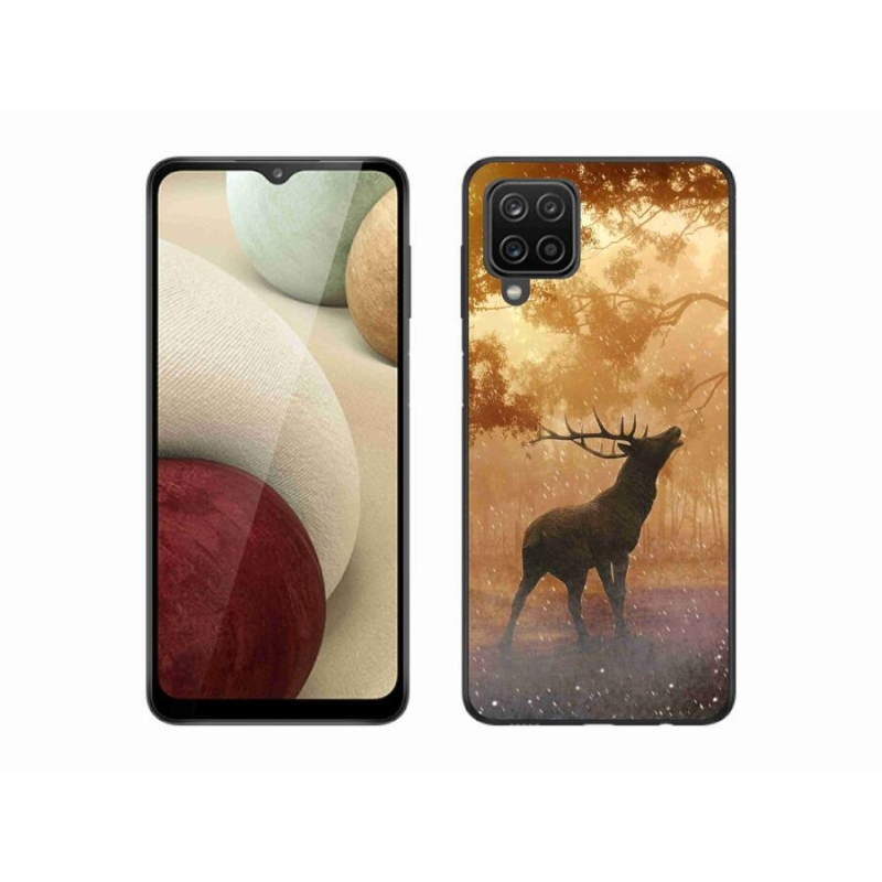 Zselés borítás mmCase Samsung Galaxy A12 készülékhez - szarvas a vadászaton