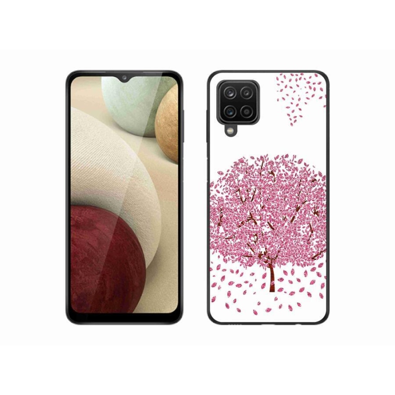 Gél borítás mmCase Samsung Galaxy A12 készülékhez - rajzfilmfa levelekkel