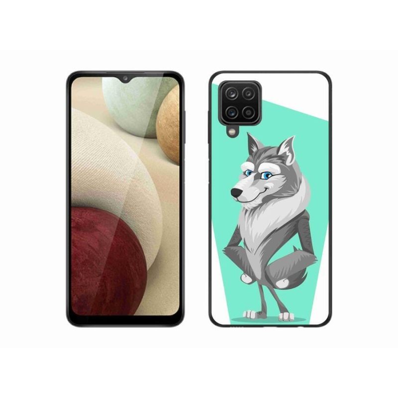 Zselés borítás mmCase Samsung Galaxy A12 készülékhez - rajzfilm farkas