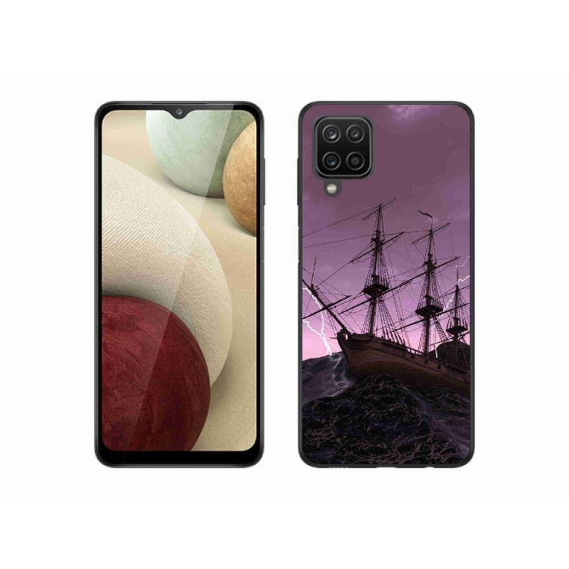 Zselés borítás mmCase Samsung Galaxy A12 készülékhez - hajó a viharban