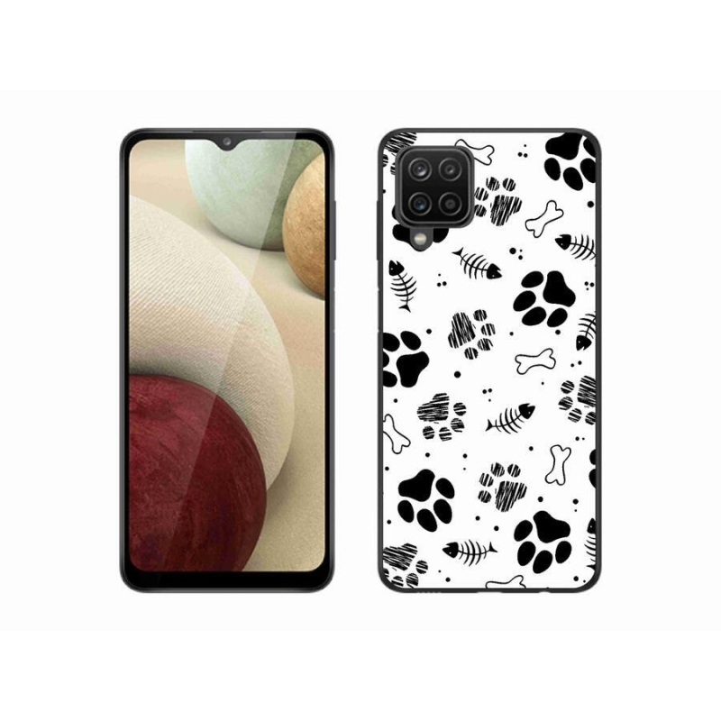 Gél borítás mmCase Samsung Galaxy A12 készülékhez - kutyamancsok 1