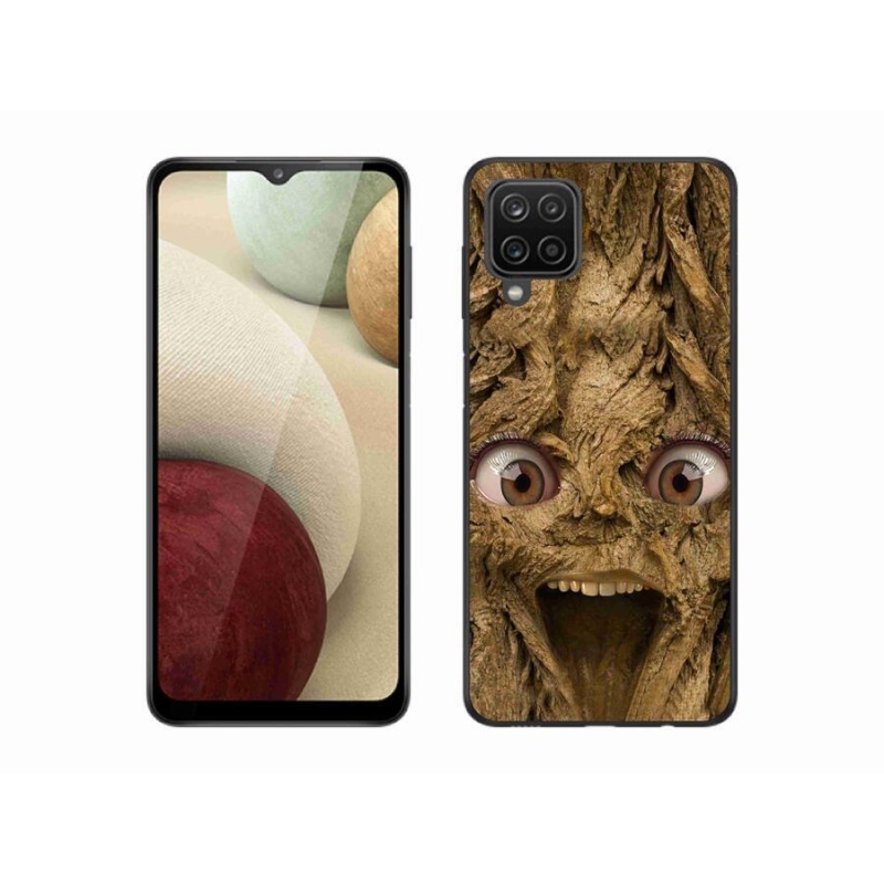 Gél borítás mmCase Samsung Galaxy A12 készülékhez - vidám fa szemekkel