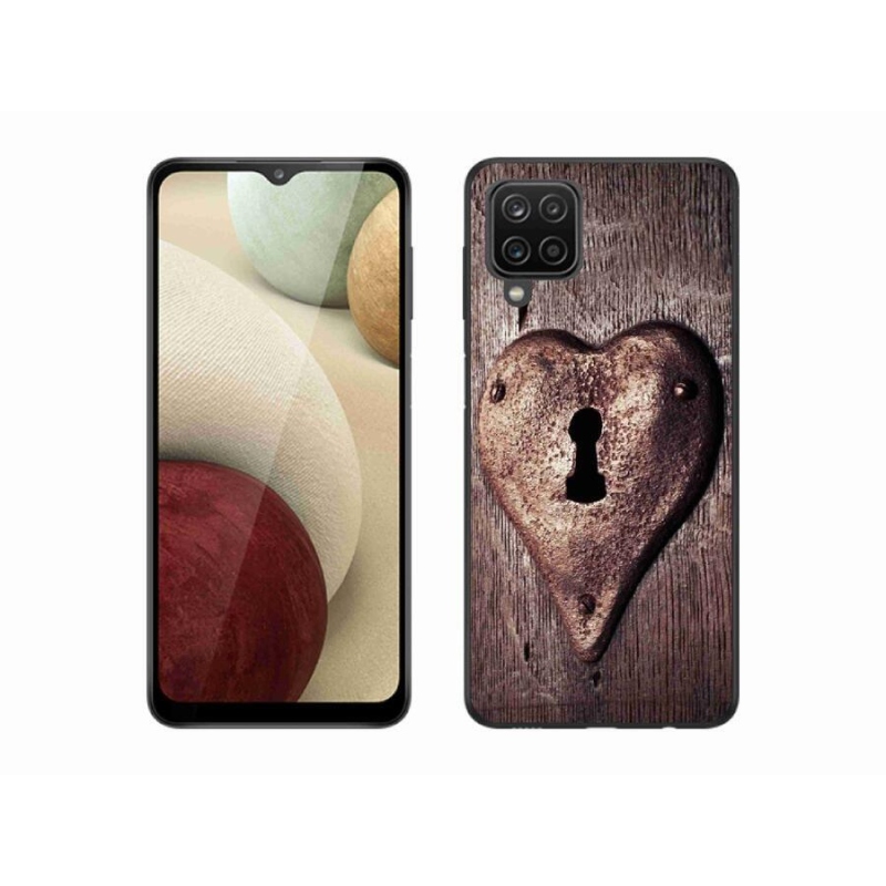 Gél borítás mmCase Samsung Galaxy A12 készülékhez - szív alakú zár