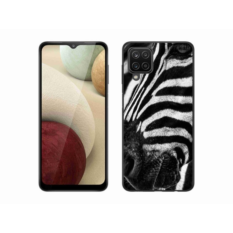 Gél védőhuzat mmCase Samsung Galaxy A12 készülékhez - zebra