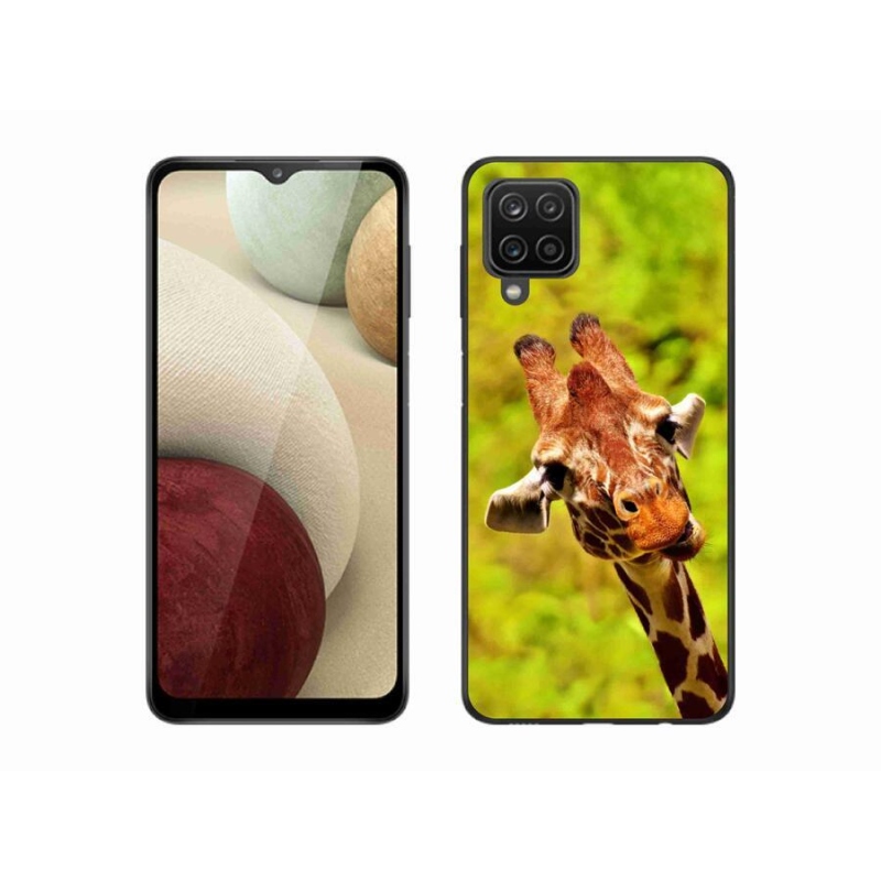 Zselés borítás mmCase Samsung Galaxy A12 készülékhez - zsiráf