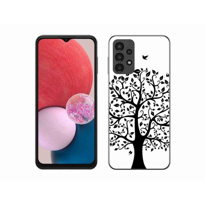 Zselés borítás mmCase Samsung Galaxy A13 4G - fekete-fehér fa