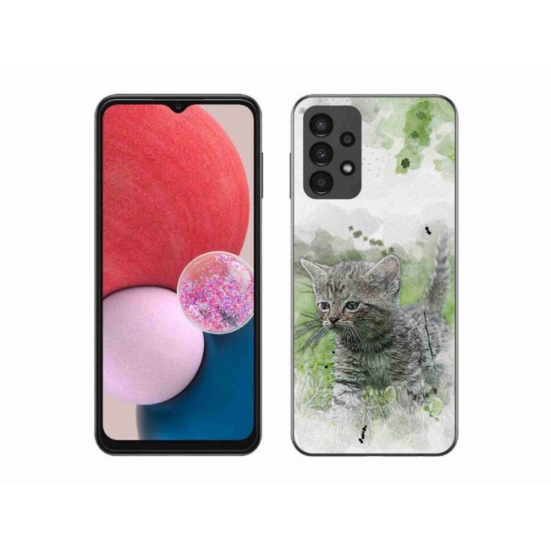 Gél borítás mmCase Samsung Galaxy A13 4G - aranyos cica 1