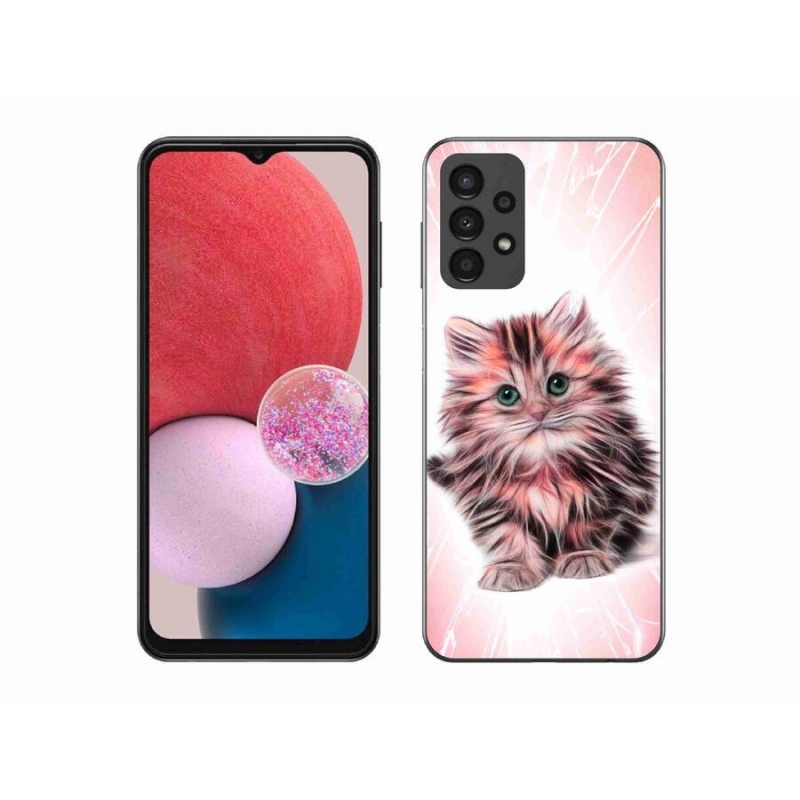 Gél borítás mmCase Samsung Galaxy A13 4G - cuki cica - Samsung Galaxy A13 4G számára