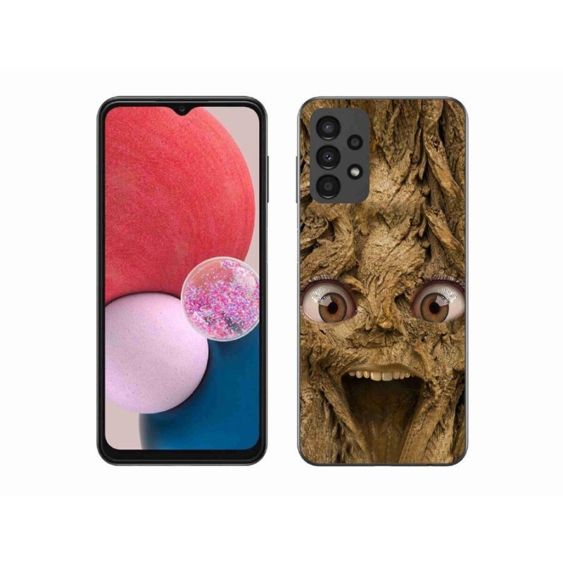 Gél borítás mmCase Samsung Galaxy A13 4G - vidám fa szemekkel