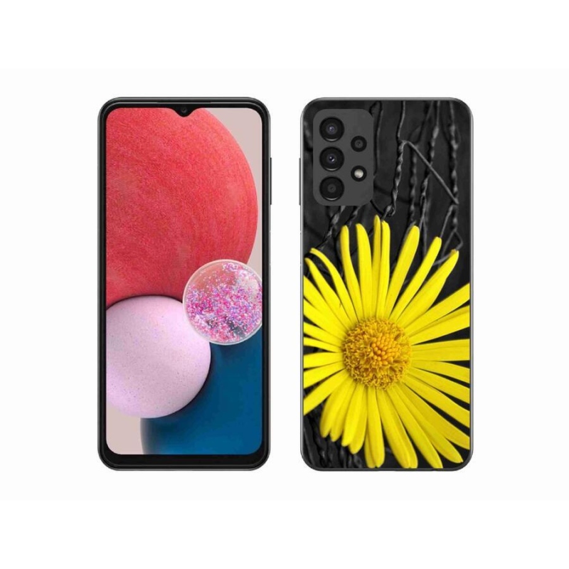 Gél védőhuzat mmCase Samsung Galaxy A13 4G - sárga virág
