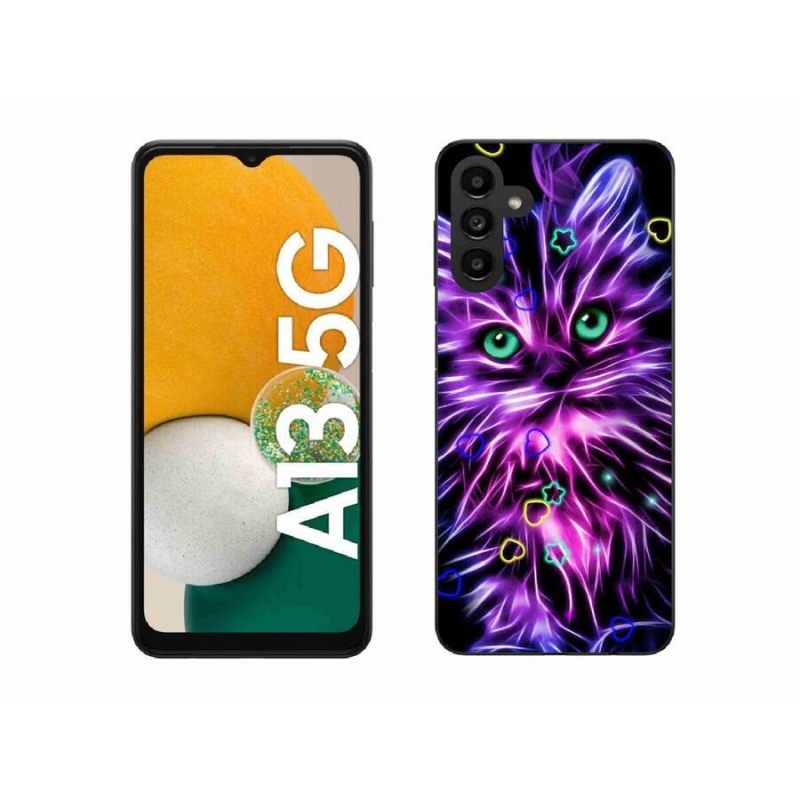 Gél borítás mmCase Samsung Galaxy A13 5G - absztrakt macska - Samsung Galaxy A13 5G - absztrakt macska