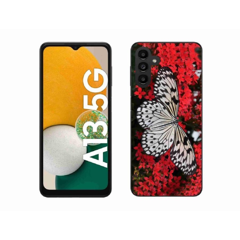 Zselés borítás mmCase Samsung Galaxy A13 5G - fekete-fehér pillangó 1