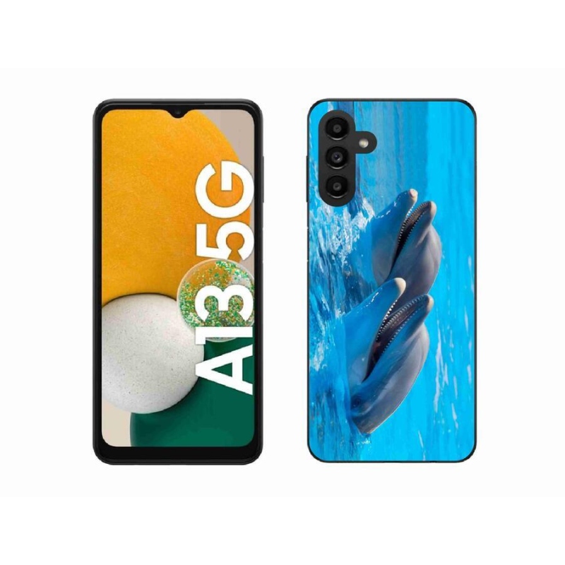 Zselés borítás mmCase Samsung Galaxy A13 5G - delfinek számára