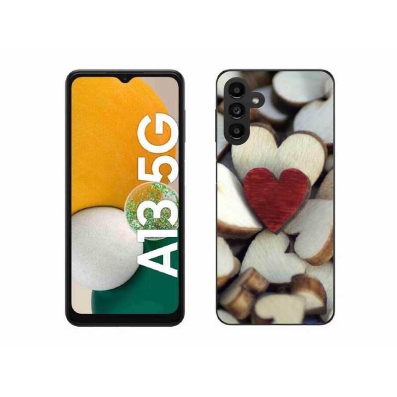 Gél védőhuzat mmCase Samsung Galaxy A13 5G - gravírozott piros szív