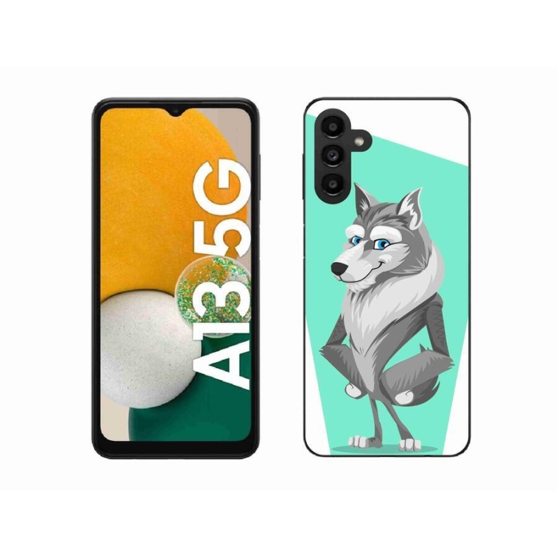 Zselés borítás mmCase Samsung Galaxy A13 5G - rajzfilm farkashoz