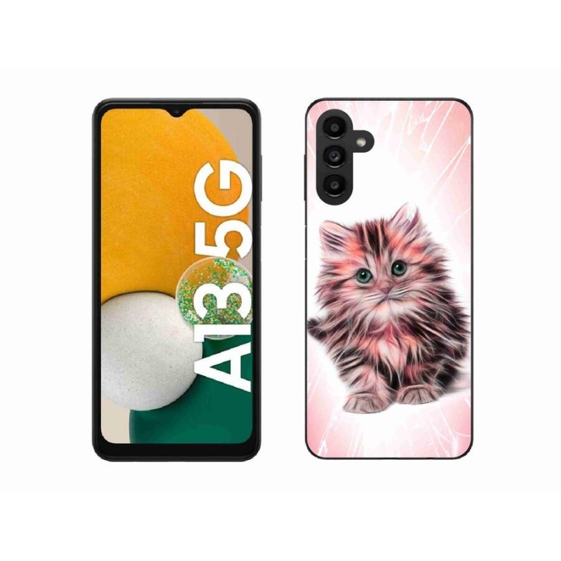 Gél borítás mmCase Samsung Galaxy A13 5G - aranyos cica - Samsung Galaxy A13 5G számára
