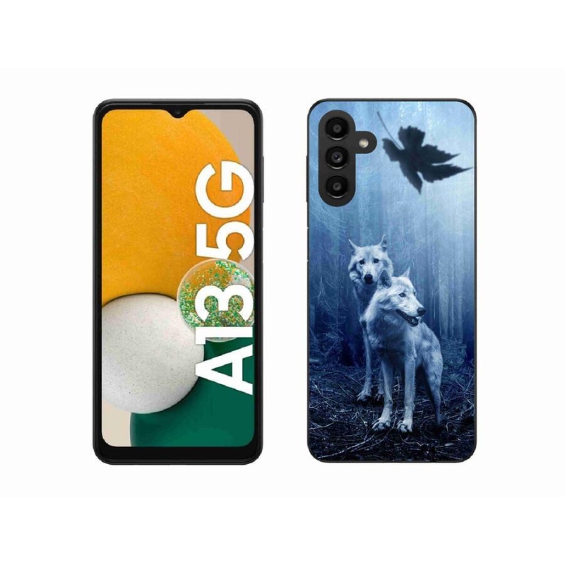 Zselés borítás mmCase Samsung Galaxy A13 5G - farkasok az erdőben