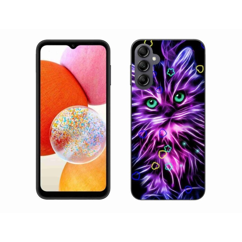 Gél borítás mmCase Samsung Galaxy A14 4G/5G - absztrakt macska - Samsung Galaxy A14 4G/5G - absztrakt macska