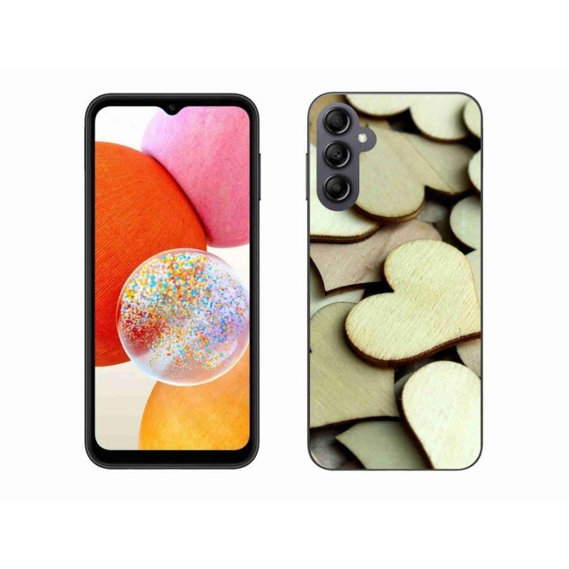 Gél borítás mmCase Samsung Galaxy A14 4G/5G - fából készült szívek