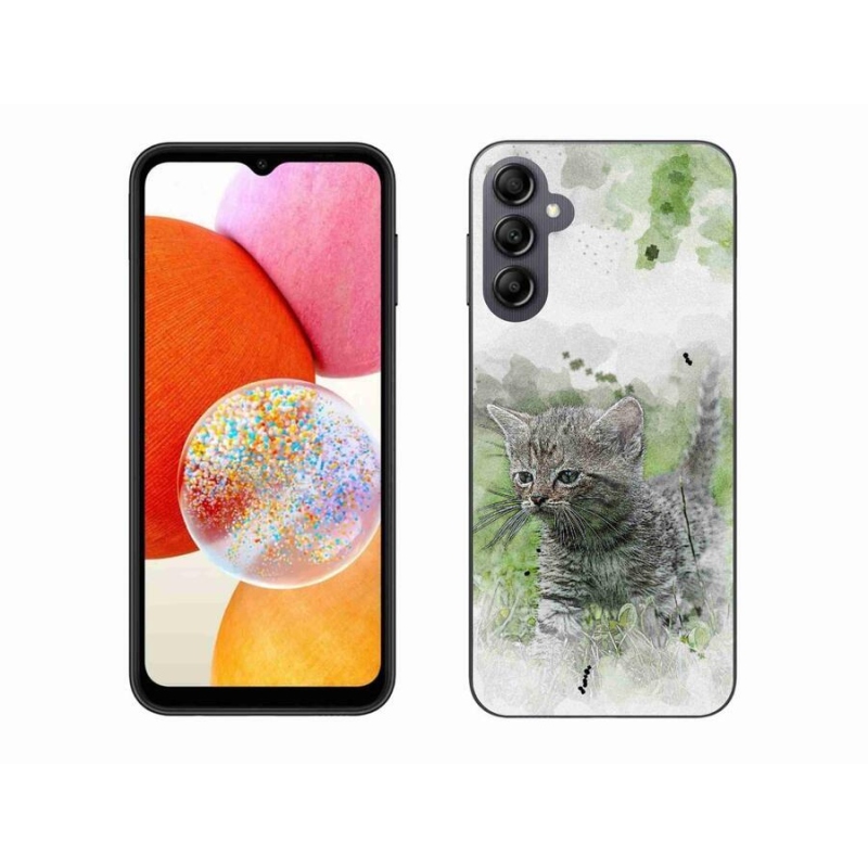 Gél borítás mmCase Samsung Galaxy A14 4G/5G - aranyos cica 1